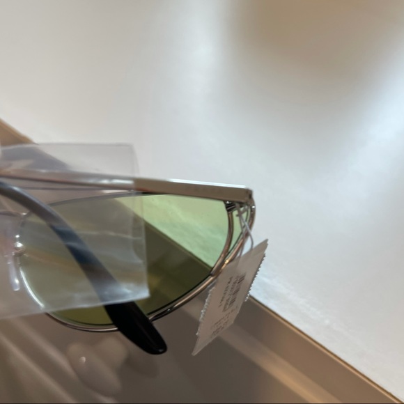 NEW Prada Green Irregular 66mm Cat Eye Sunglasses - Picture 4 of 8